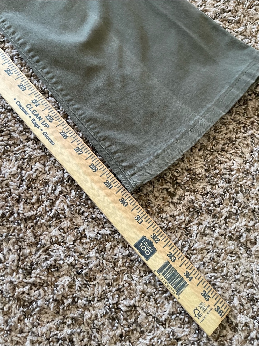 Banana Republic Olive Green Flare Leg Pants Women's Size 2 Stretch Chino Trouser - Picture 4 of 13